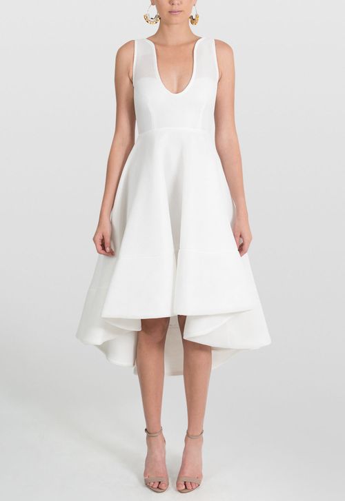 Vestido Laura midi Powerlook - branco