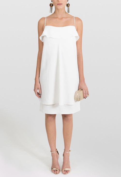 Vestido Célia curto Mixed - branco