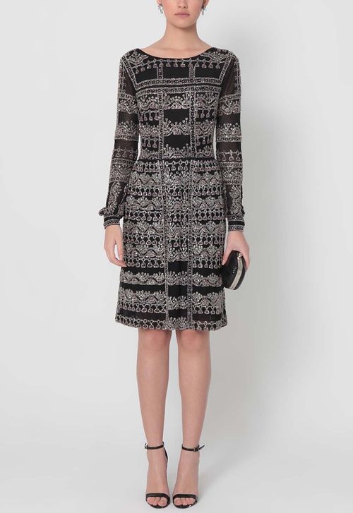 Vestido Olga curto Mikael Aghal - preto