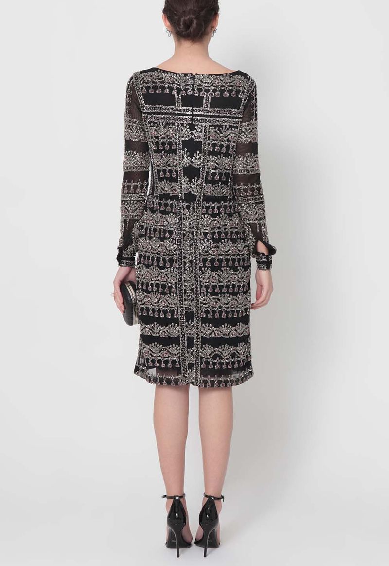 vestido-olga-midi-de-manga-comprida-mikael-aghal-preto