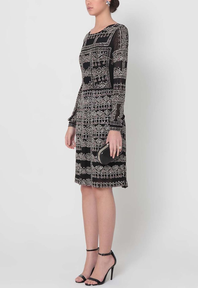 vestido-olga-midi-de-manga-comprida-mikael-aghal-preto