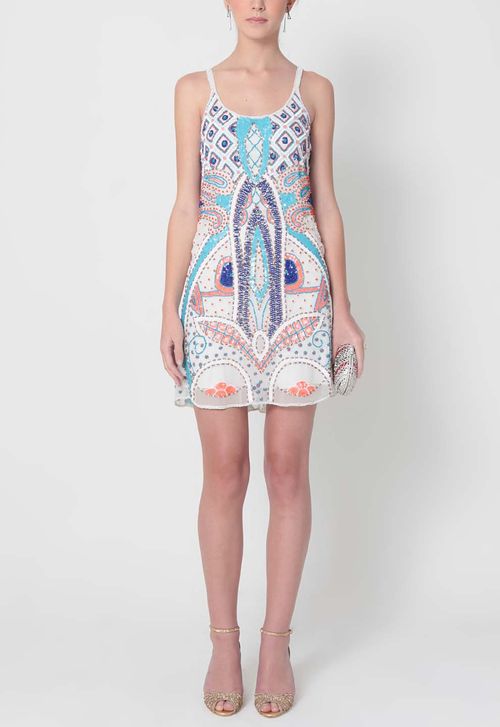 Vestido Núbia curto Powerlook - estampado
