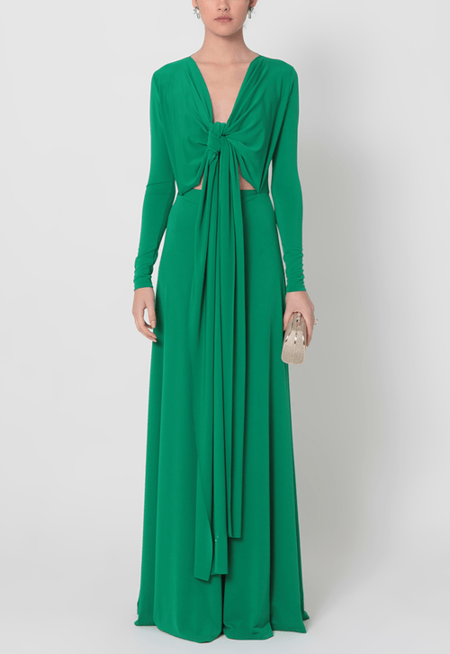Vestido Cayme longo Powerlook - verde