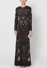 vestido-carey-longo-de-manga-comprida-com-brocado-geometrico-bcbg-maxazria-preto