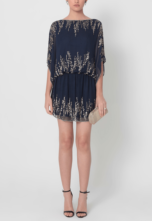 Vestido Mimi curto Powerlook - marinho
