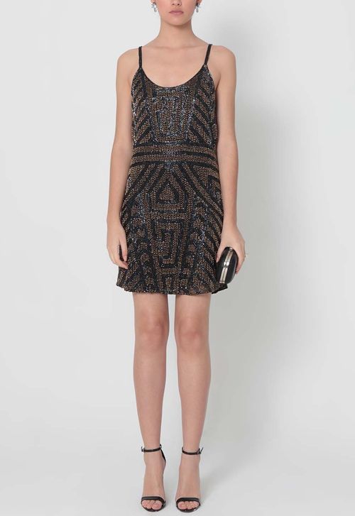 Vestido Carl curto Powerlook - preto