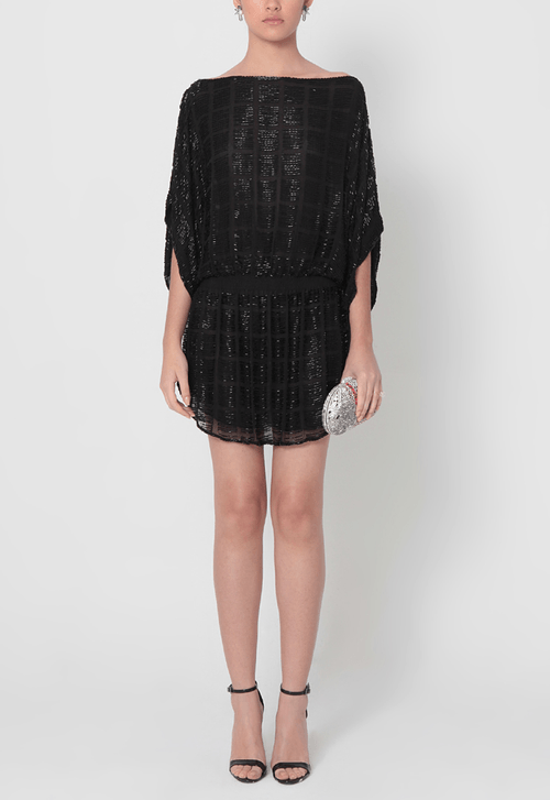 Vestido Bat curto Powerlook - preto