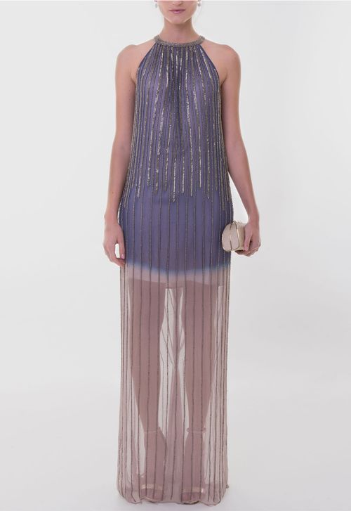 Vestido Janine longo Powerlook - lilás