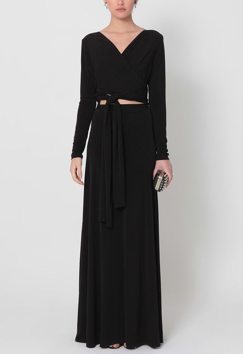 Vestido Cayme longo Powerlook - preto