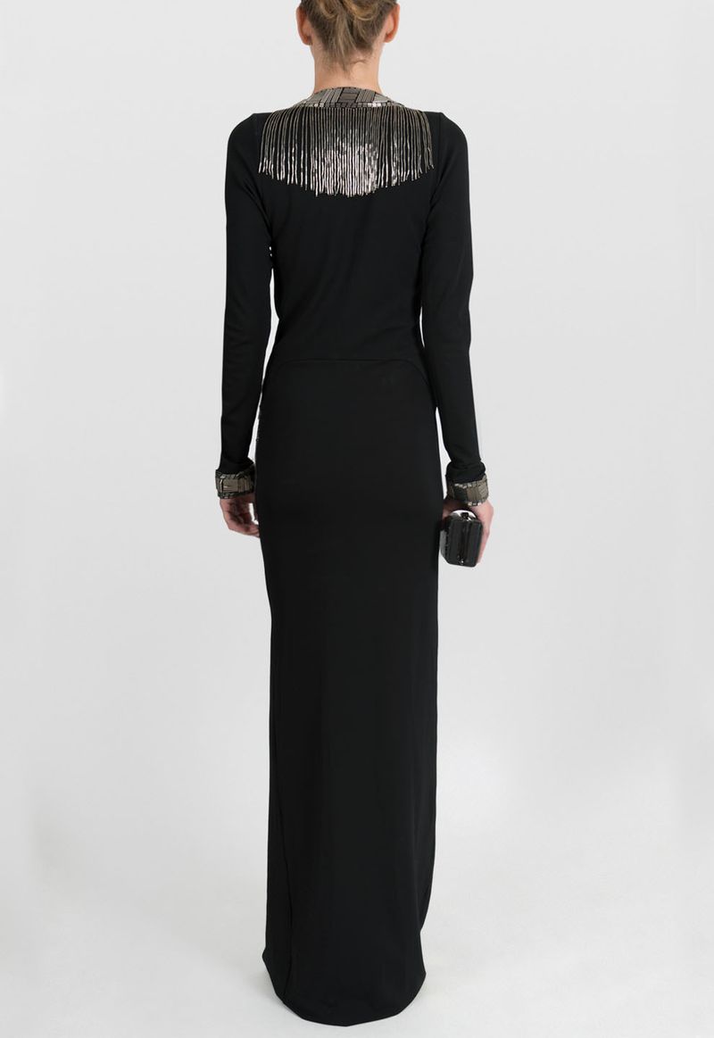 vestido-lunatic-longo-transpassado-de-franjas-mixed-preto