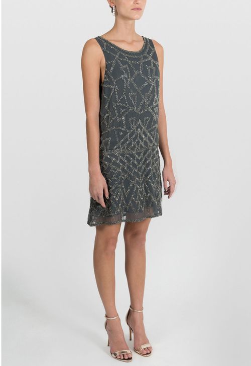 Vestido Lua curto Powerlook - cinza