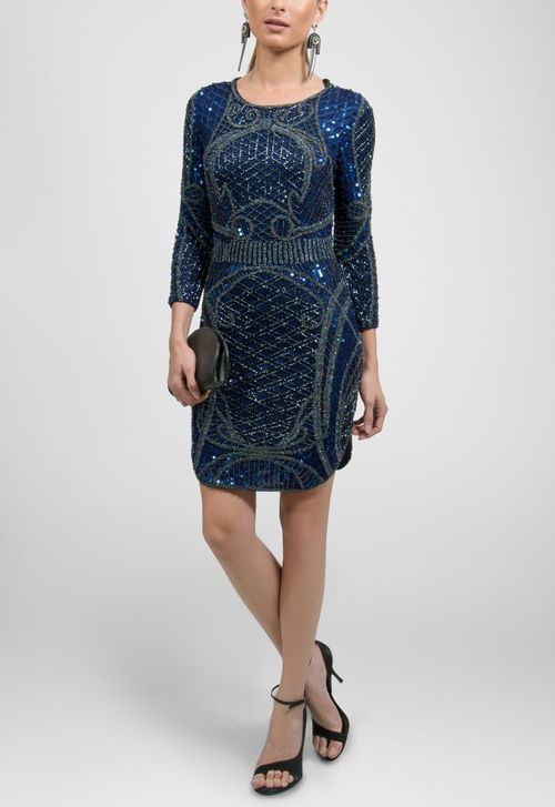 Vestido Nora curto Powerlook - azul