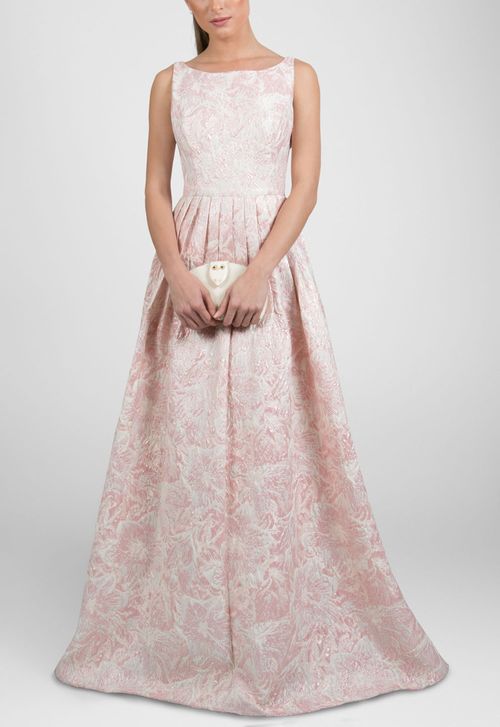 Vestido Princess longo Adrianna Papell - rosa
