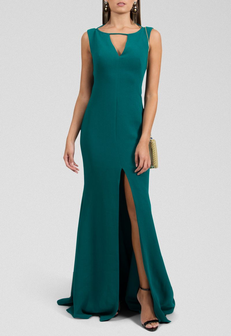 vestido-melanie-longo-com-fenda-frontal-marcelo-quadros-verde