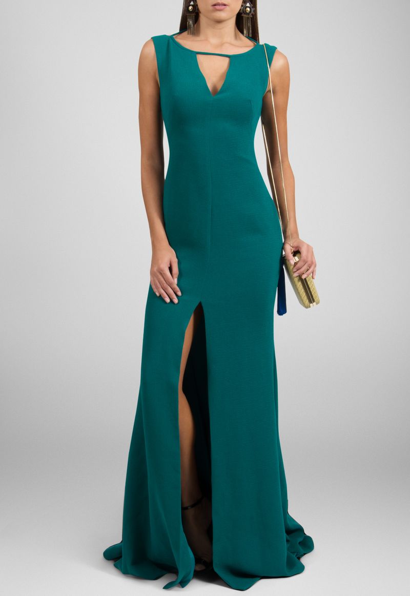 vestido-melanie-longo-com-fenda-frontal-marcelo-quadros-verde