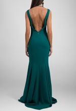 vestido-melanie-longo-com-fenda-frontal-marcelo-quadros-verde