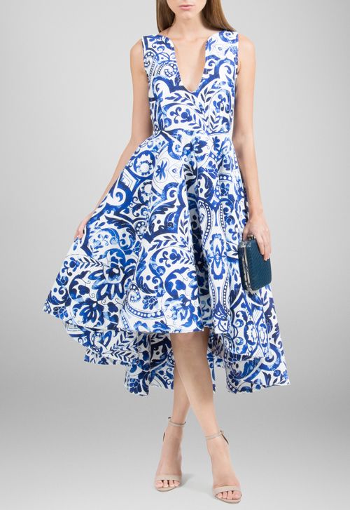 Vestido Portugal midi Powerlook - estampado