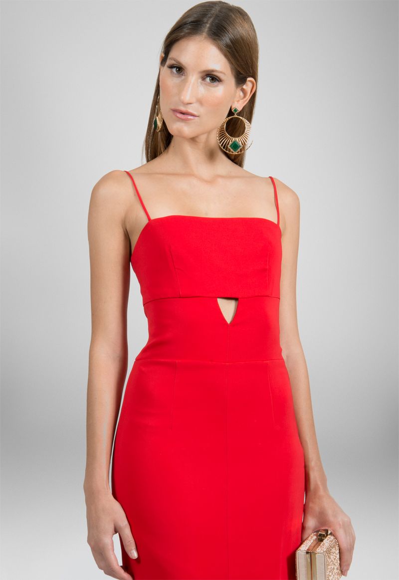 Vestido store animale vermelho