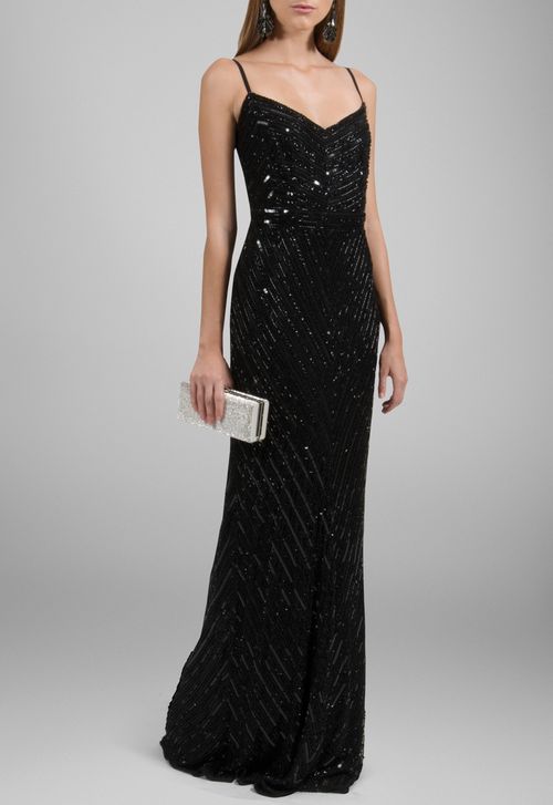 Vestido Maldivas longo Adrianna Papell - preto