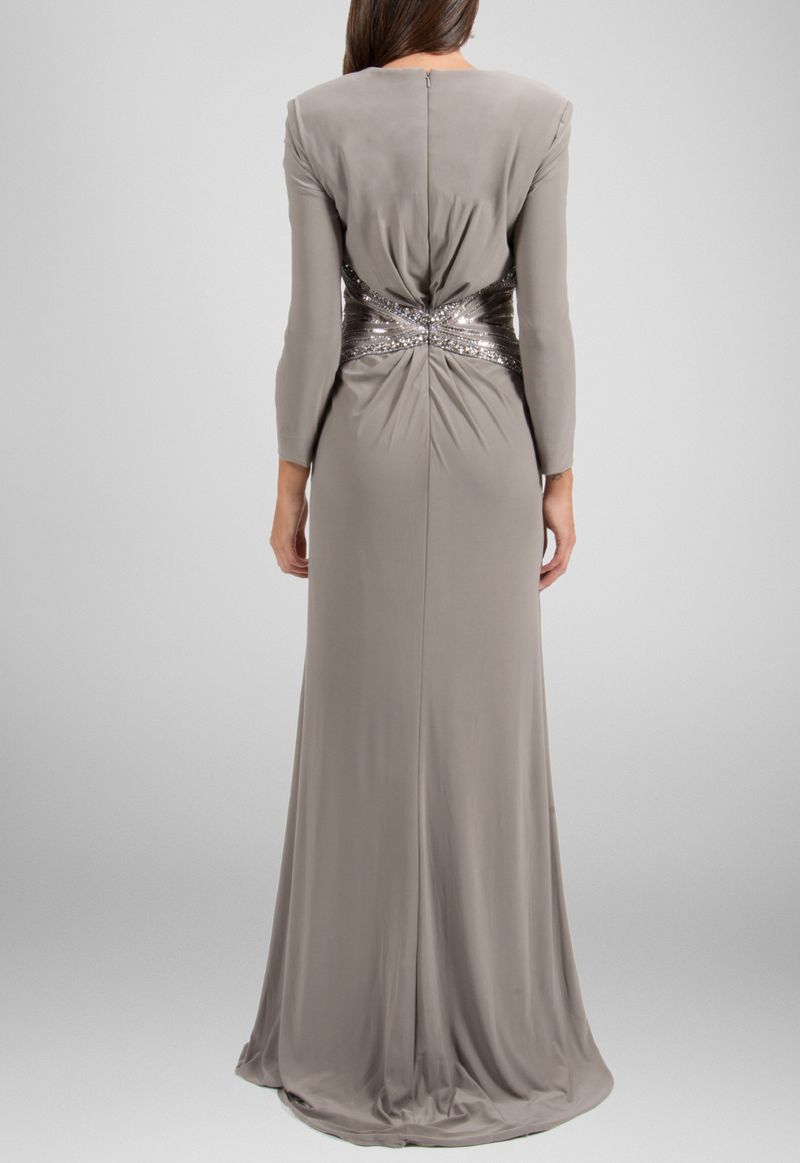 vestido-mauricia-longo-com-cintura-bordada-powerlook-cinza