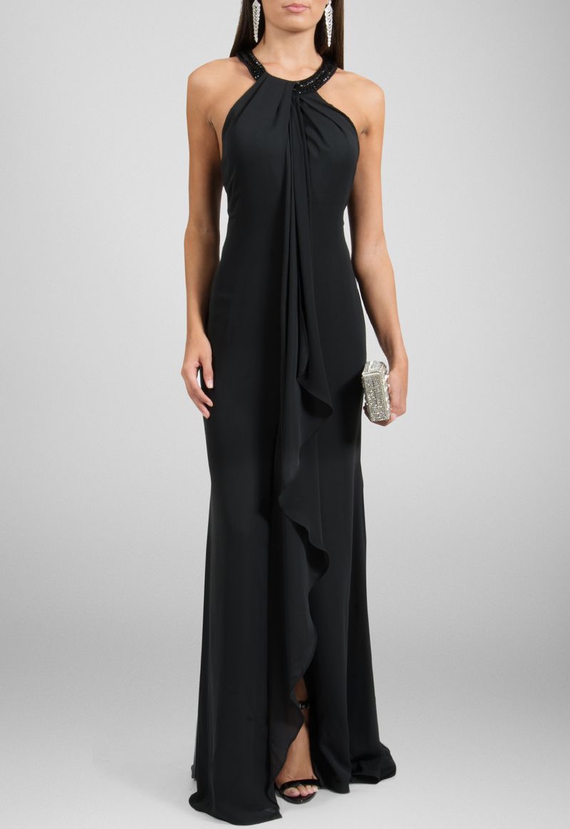 vestido-ticy-longo-com-decote-trapezio-e-fenda-calvin-klein-preto