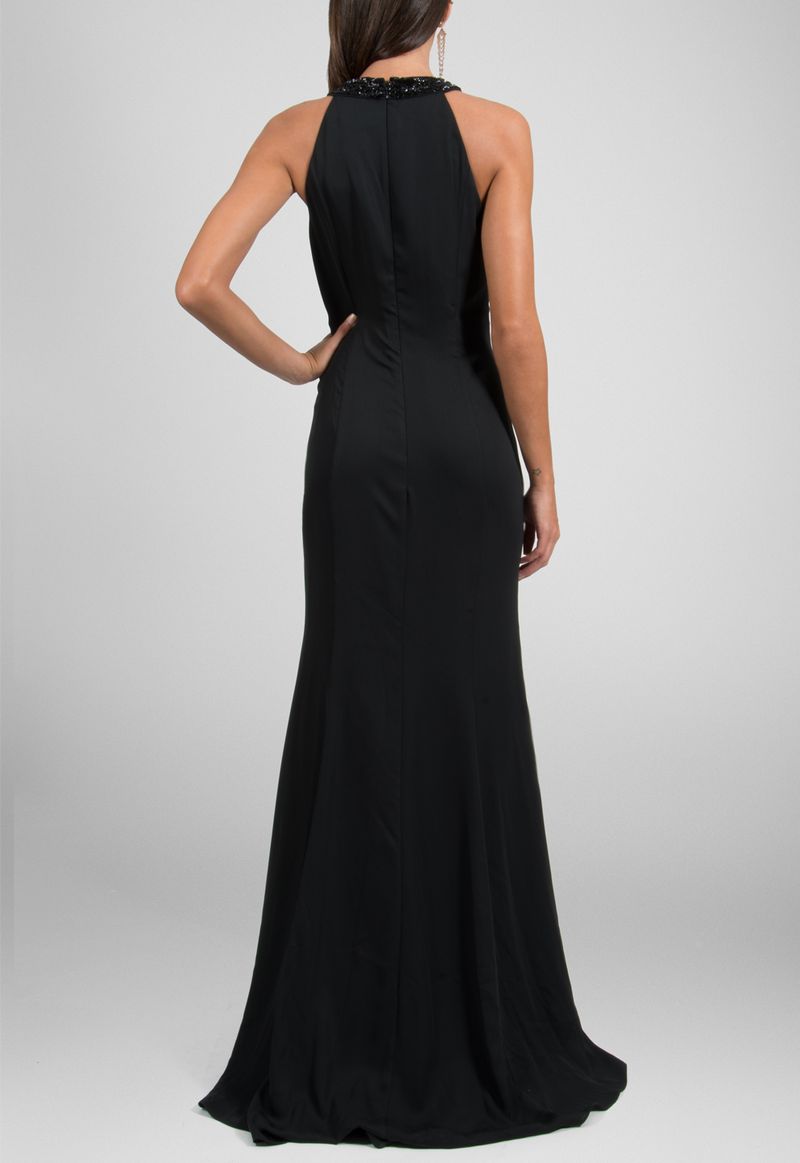 vestido-ticy-longo-com-decote-trapezio-e-fenda-calvin-klein-preto