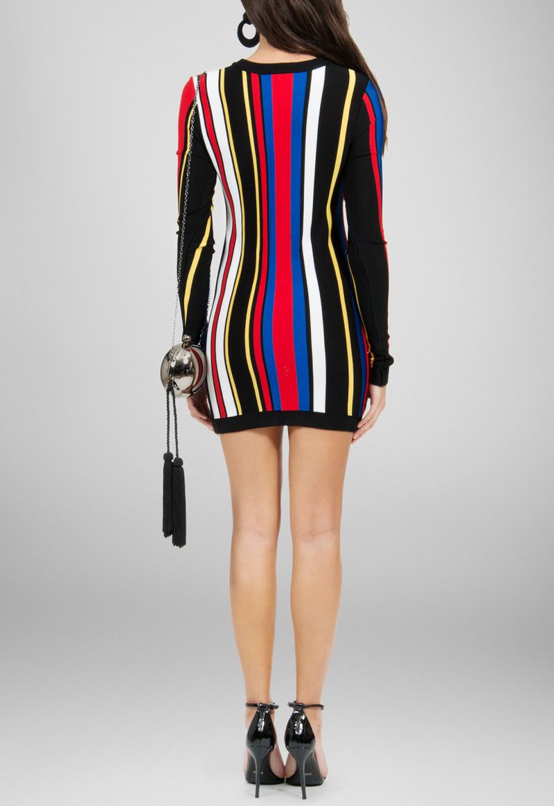 vestido-daniela-curto-de-manga-comprida-de-trico-balmain-estampado
