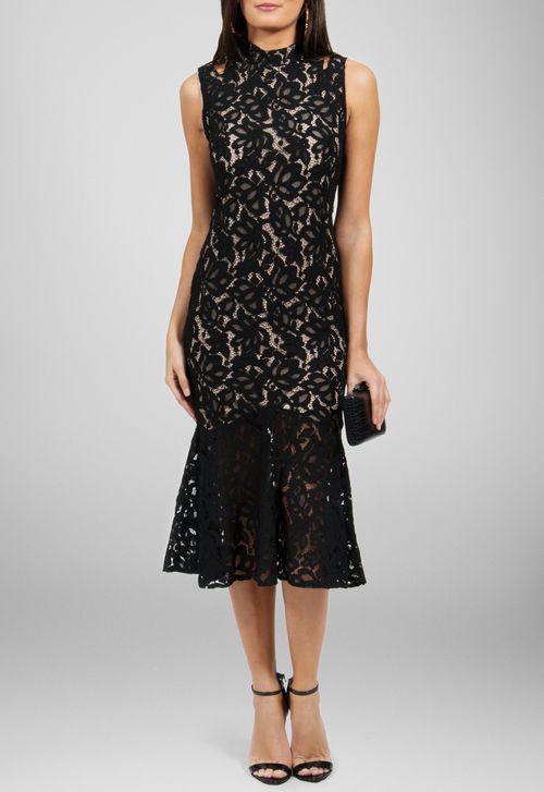 Vestido Selena midi Powerlook - preto