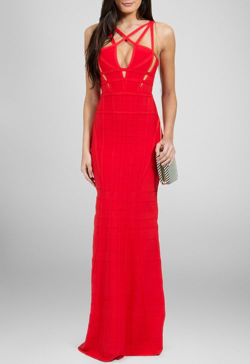 Vestido Íris longo Powerlook - vermelho
