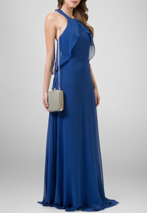 Vestido Sea longo Powerlook - azul