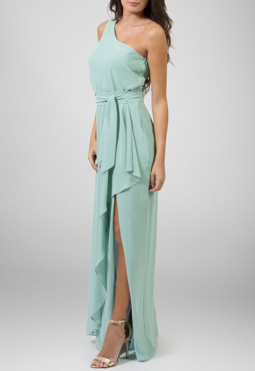 Vestido Lana longo Powerlook - verde menta