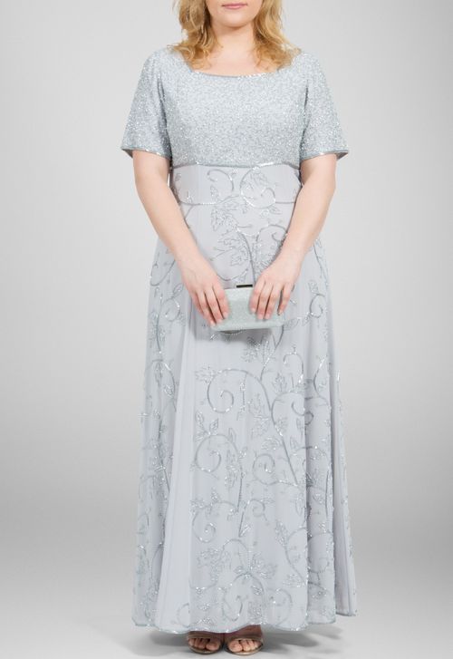 Vestido Magela longo Powerlook - gelo