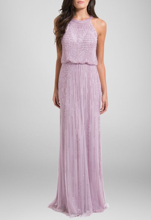Vestido Helô longo Adrianna Papell - lavanda
