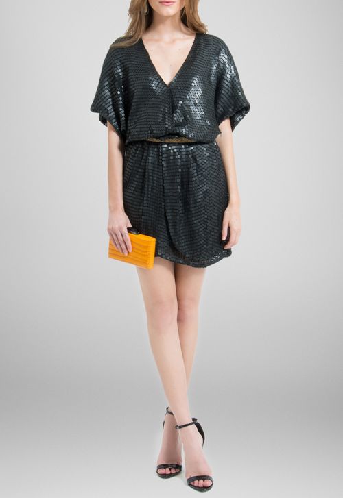 Vestido Fábia curto Powerlook - preto