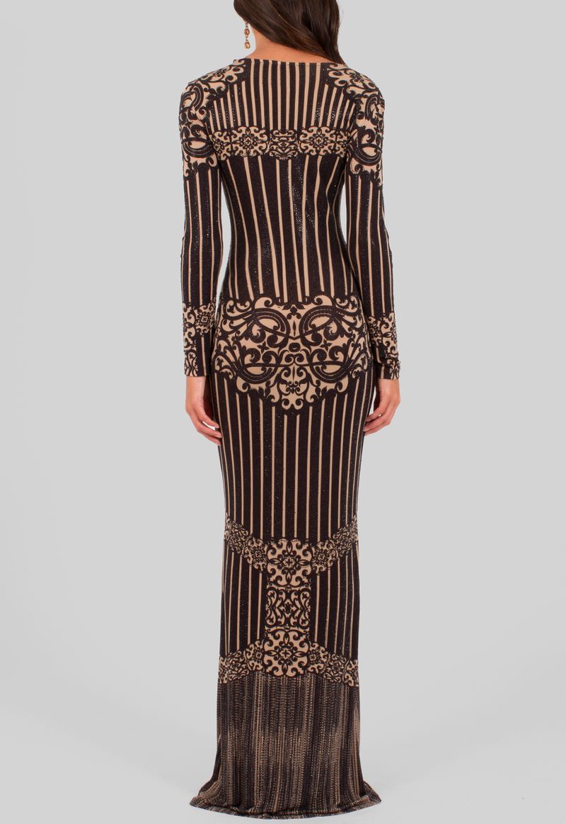 vestido-giane-longo-com-aplicacao-de-pedrinhas-na-malha-powerlook-nude-e-preto