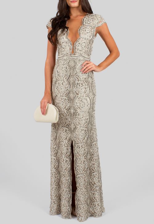 Vestido Hilda longo Ton Âge - nude