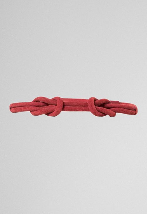 Cinto de camurça nó duplo Ateen - vermelho