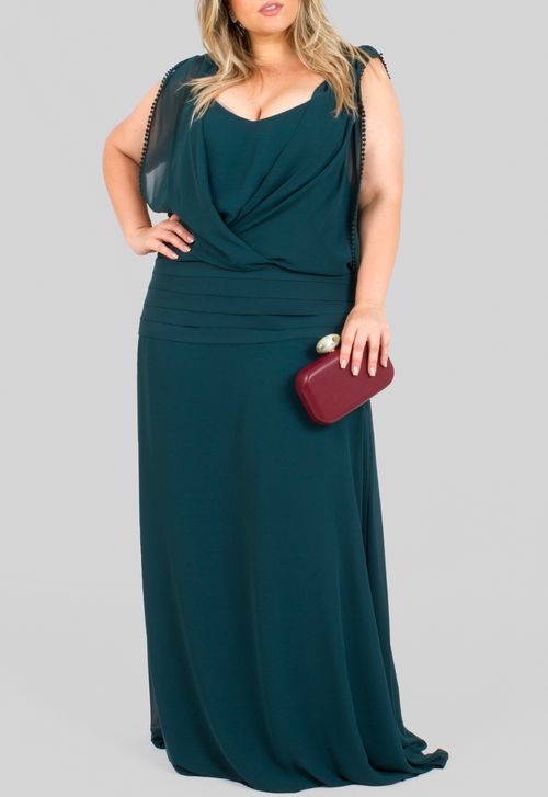 Vestido Toledo longo Powerlook - verde