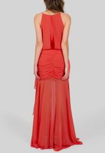 vestido-bahamas-longo-com-quadril-drapeado-powerlook-laranja