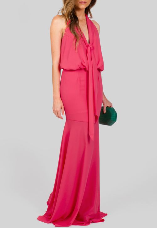 Vestido Saigon longo Powerlook - rosa