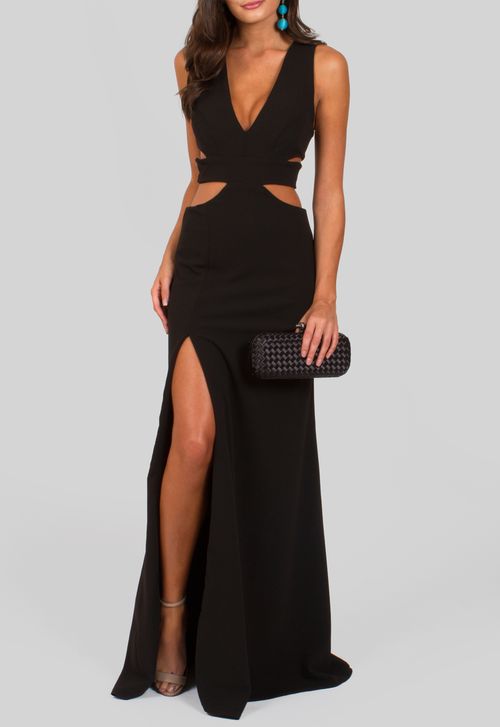 Vestido Granada longo Powerlook - preto