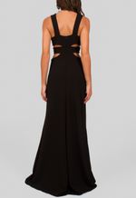 vestido-granada-longo-com-recortes-na-cintura-e-fenda-powerlook-preto
