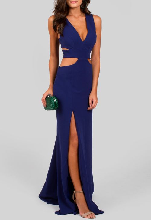 Vestido Granada longo Powerlook - azul royal
