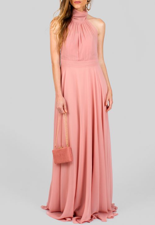 Vestido Nazaré longo Powerlook - rose