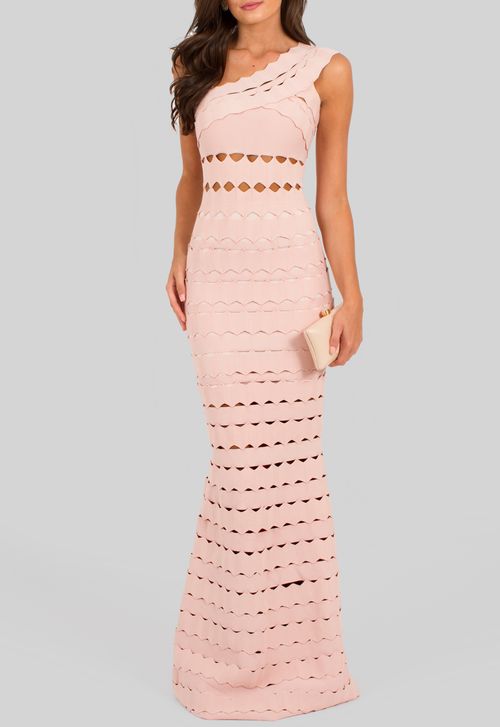 Vestido Novara longo Powerlook - rosa