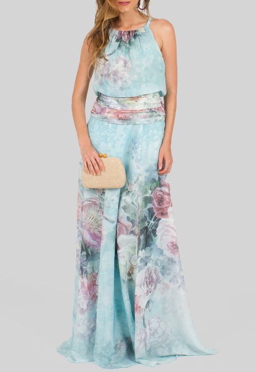 Vestido Irlanda longo Powerlook - azul