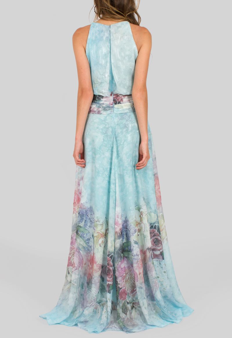 vestido-irlanda-longo-floral-acetinado-powerlook-azul