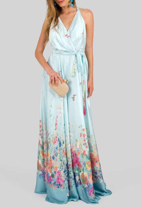 Vestido Atlanta longo Powerlook - azul