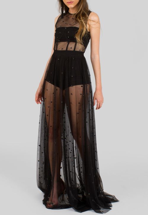 Vestido Chicago longo Powerlook - preto
