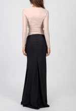 vestido-bicolor-longo-maddie-preto-e-bege